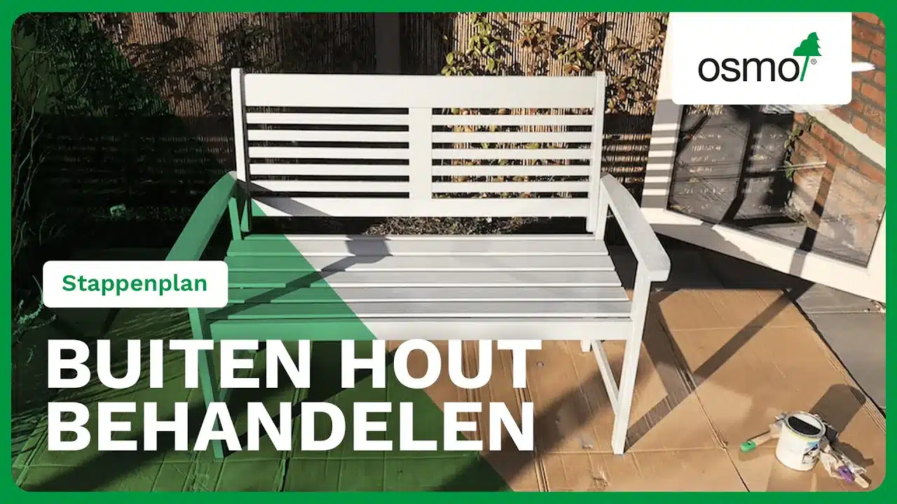 Houten bank behandelen